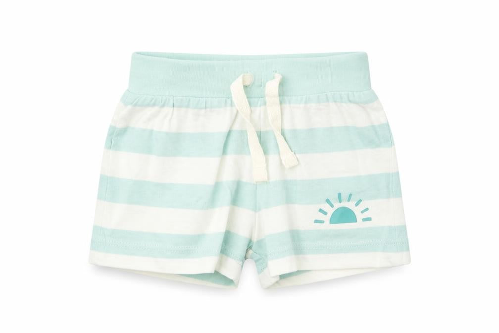 Primark Boys Green Striped  Cropped Trousers One Size