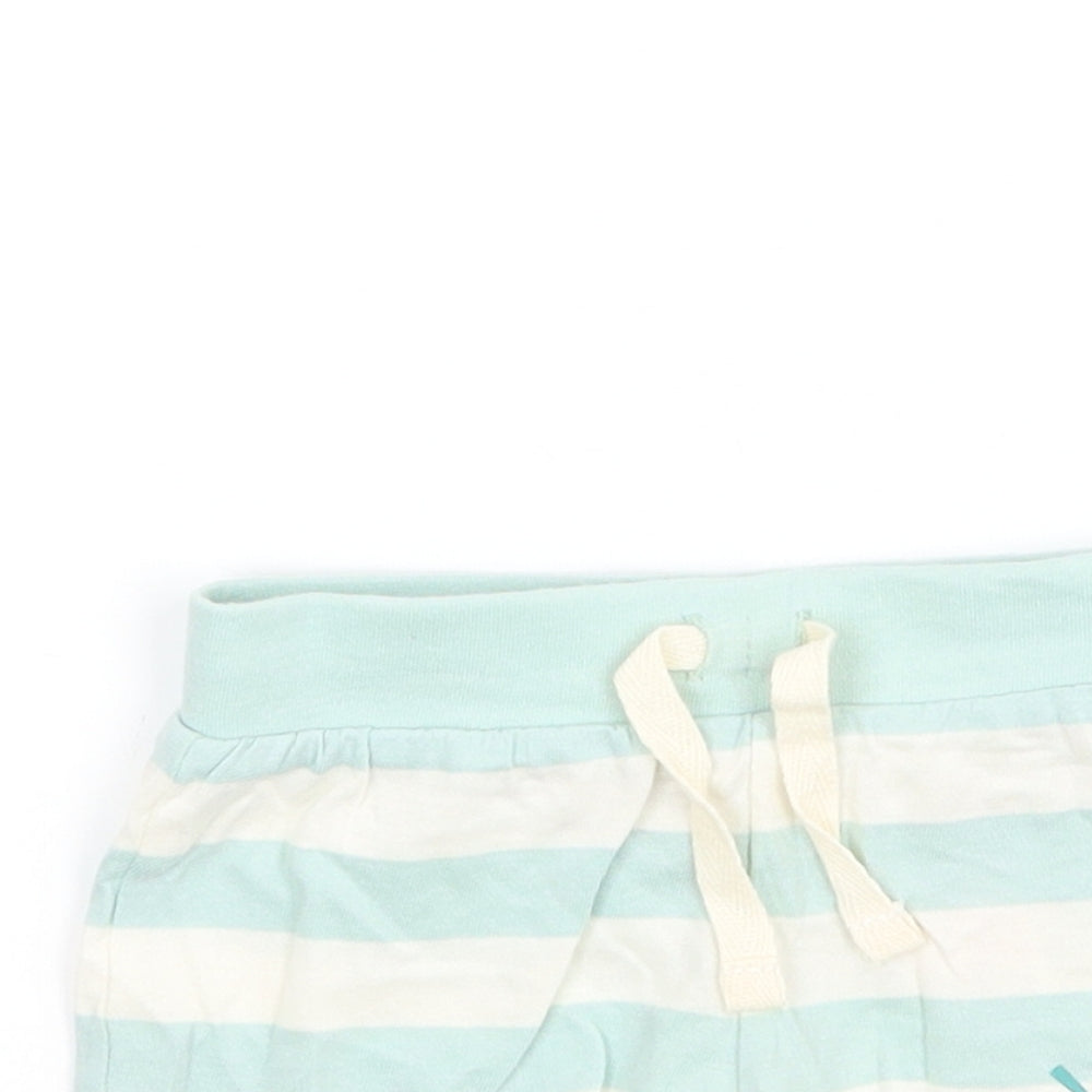 Primark Boys Green Striped  Cropped Trousers One Size