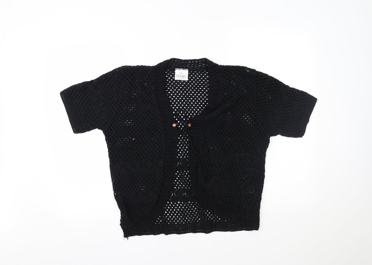 Remel London Womens Black   Cardigan Jumper Size 2XL