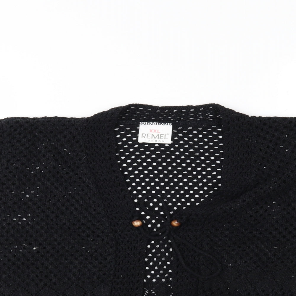 Remel London Womens Black   Cardigan Jumper Size 2XL