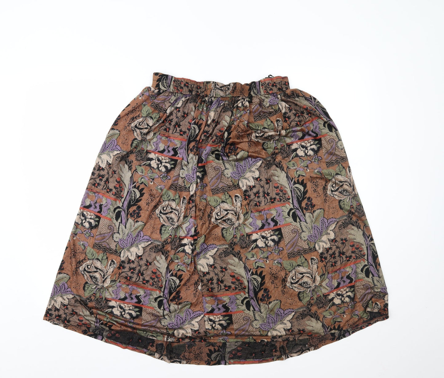 Preworn Womens Multicoloured Floral  Flare Skirt Size 34