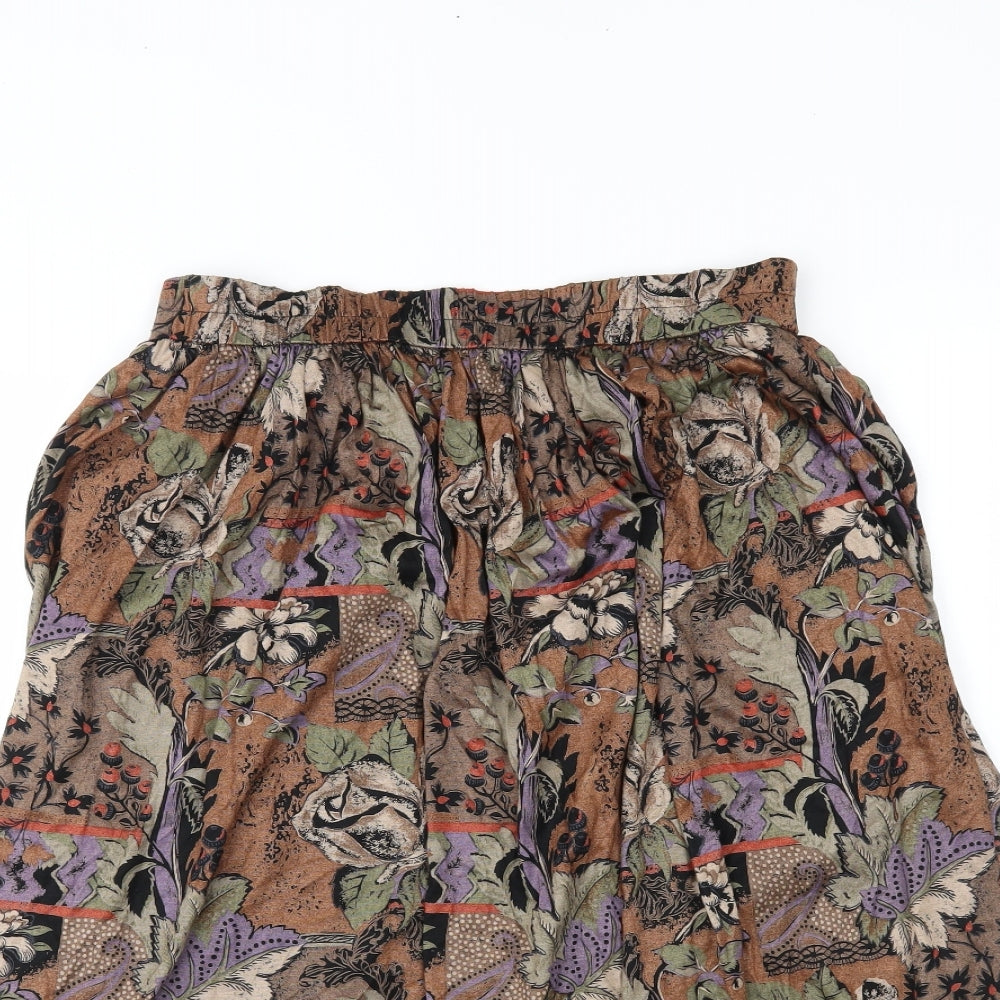 Preworn Womens Multicoloured Floral  Flare Skirt Size 34