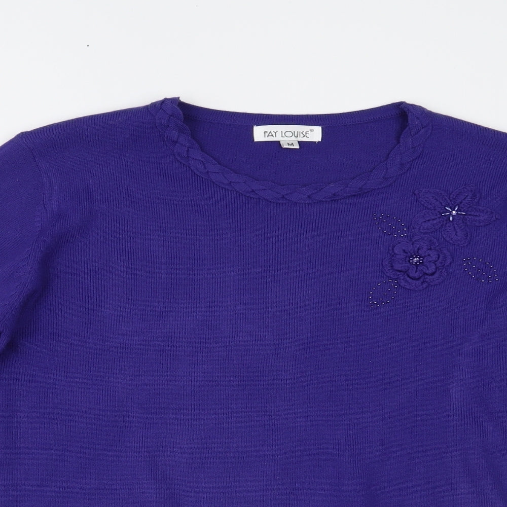 Fay Louise Womens Purple   Pullover Jumper Size M