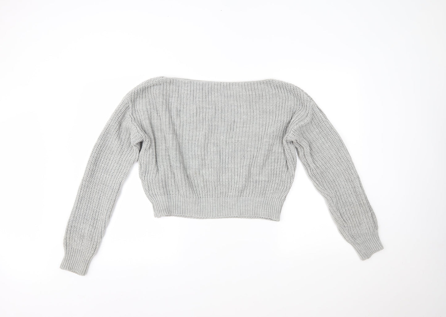 PRETTYLITTLETHING Womens Grey   Pullover Jumper Size 6