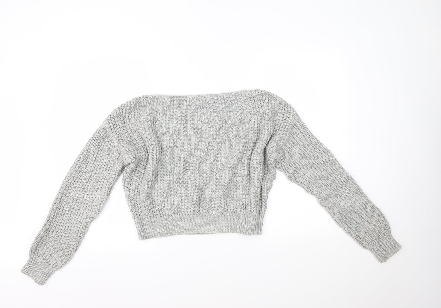 PRETTYLITTLETHING Womens Grey   Pullover Jumper Size 6