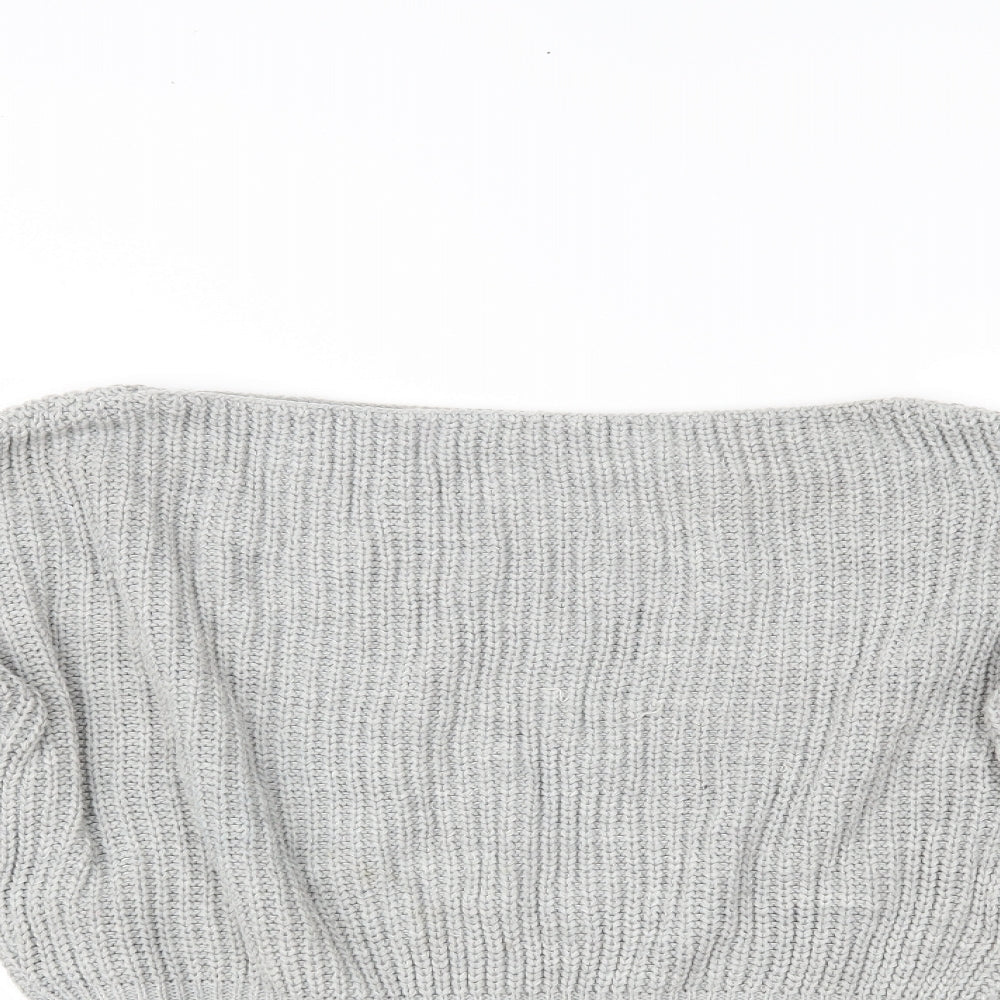 PRETTYLITTLETHING Womens Grey   Pullover Jumper Size 6