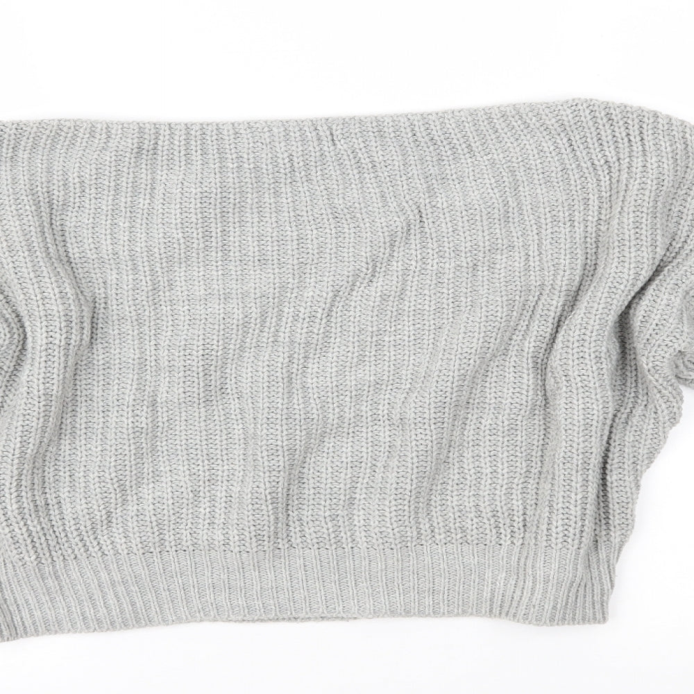 PRETTYLITTLETHING Womens Grey   Pullover Jumper Size 6