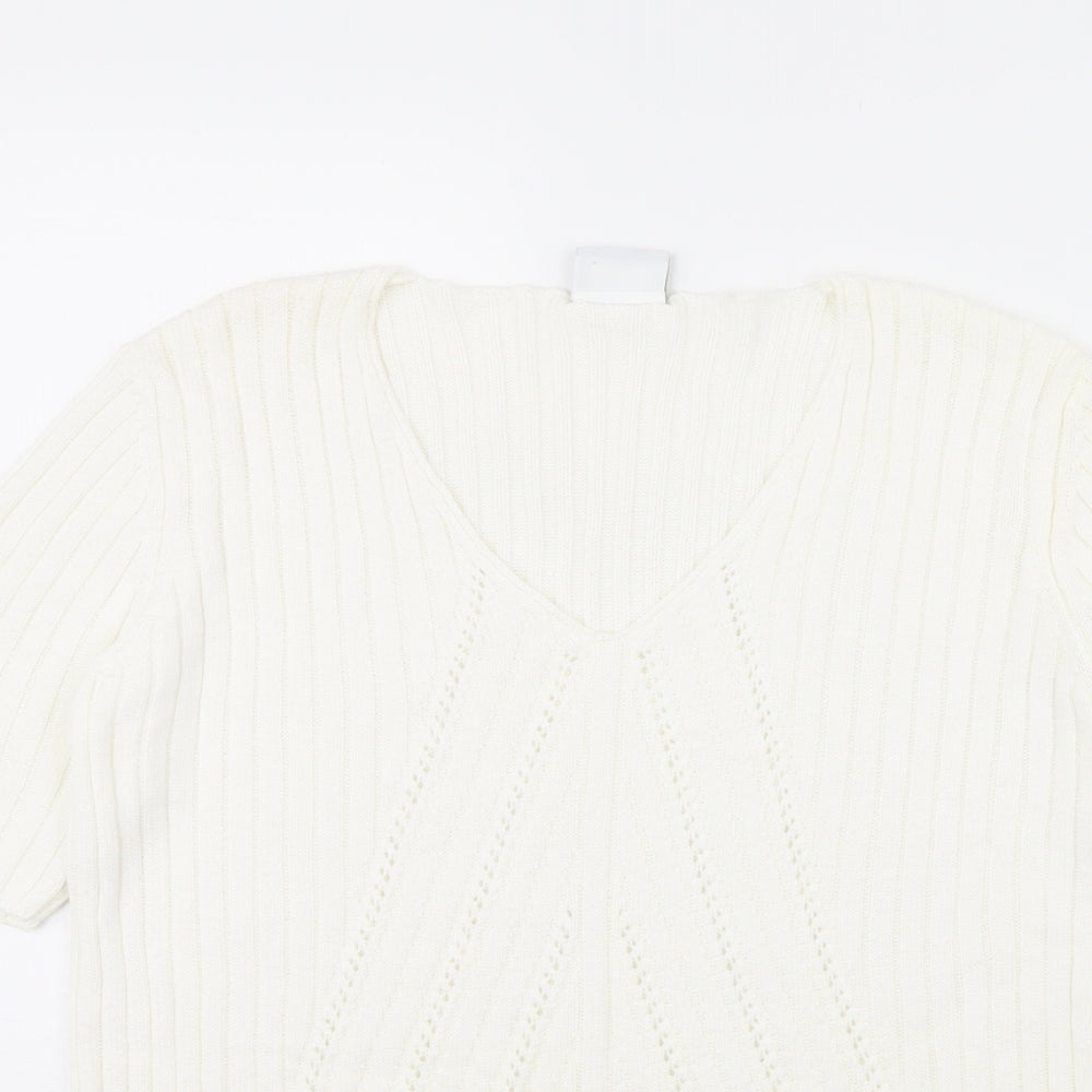 DELMOD Womens Ivory   Pullover Jumper Size 12