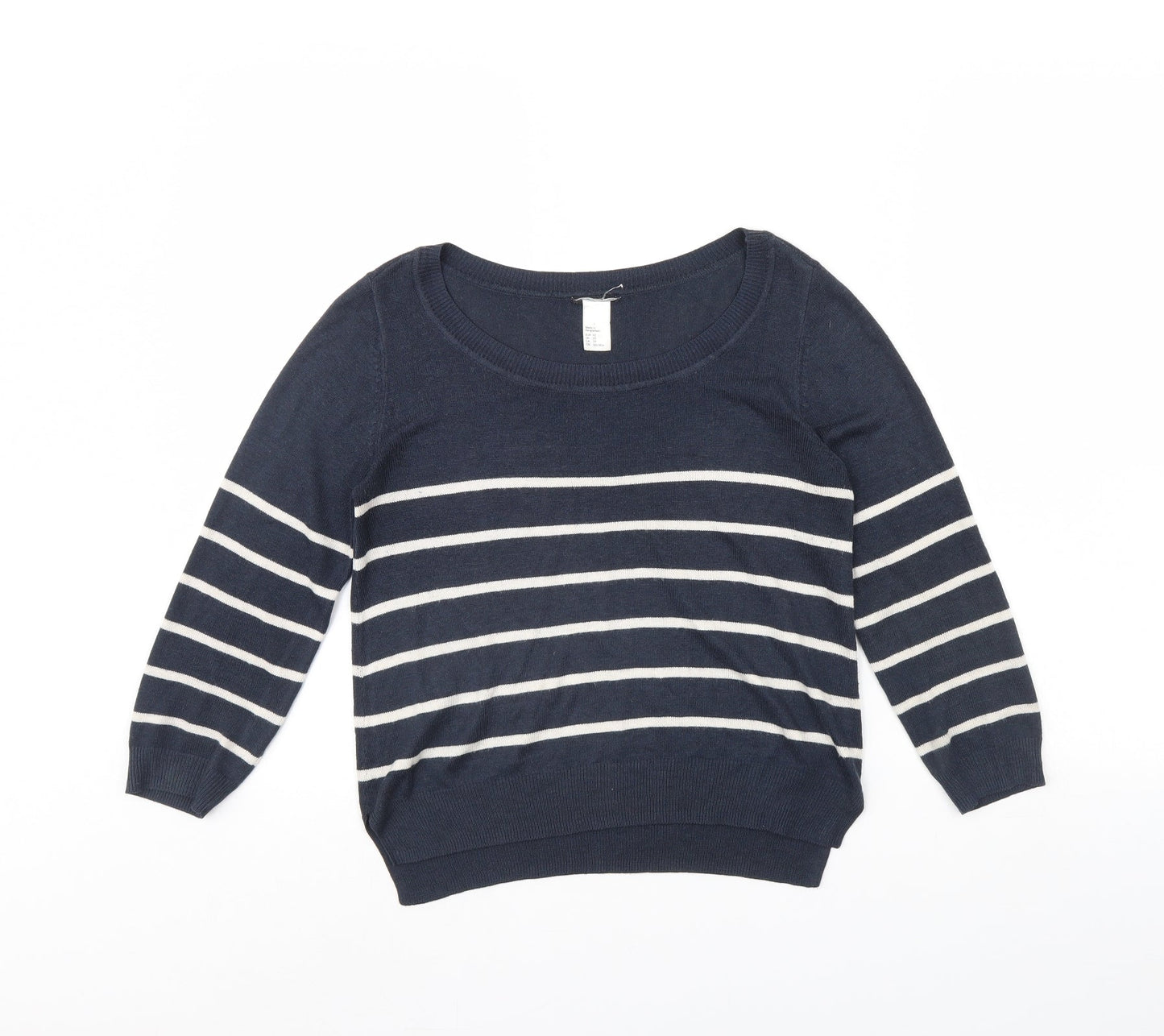 Preworn Womens Blue Striped  Pullover Jumper Size XS