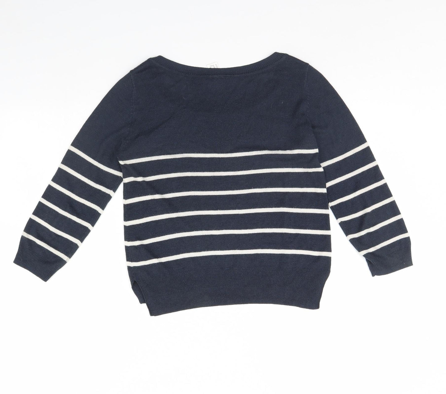 Preworn Womens Blue Striped  Pullover Jumper Size XS