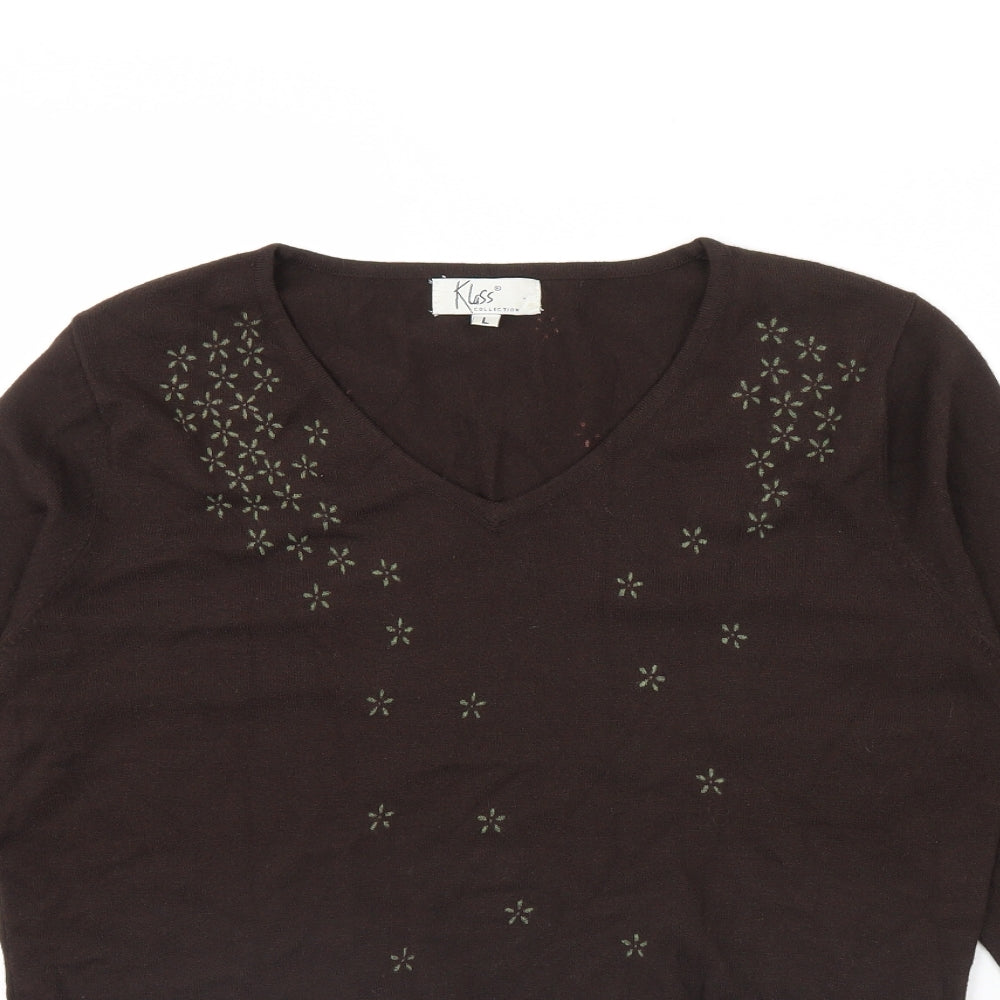 klass collection Womens Brown   Pullover Jumper Size L