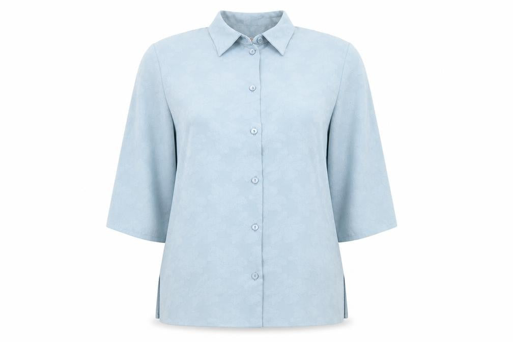 Bonmarché Womens Blue Basic Button-Up Size 12