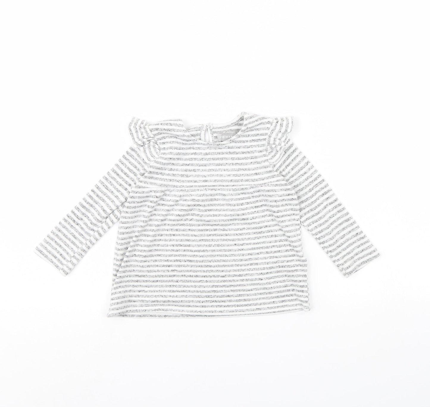 Primark Baby Grey Striped  Basic Blouse Size 18-24 Months