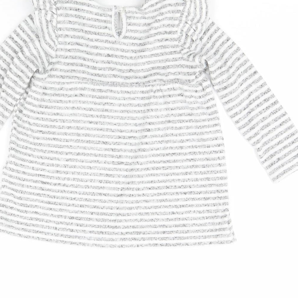 Primark Baby Grey Striped  Basic Blouse Size 18-24 Months