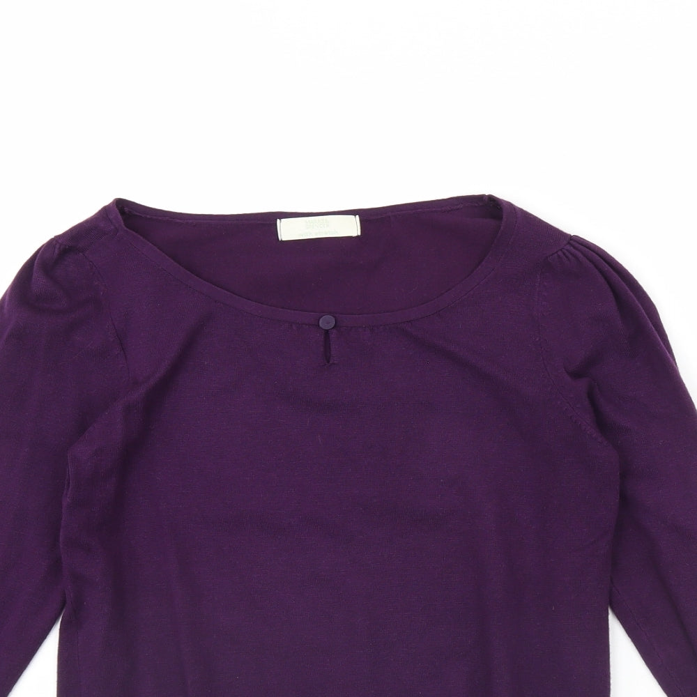 m&s Womens Purple   Pullover Jumper Size 8