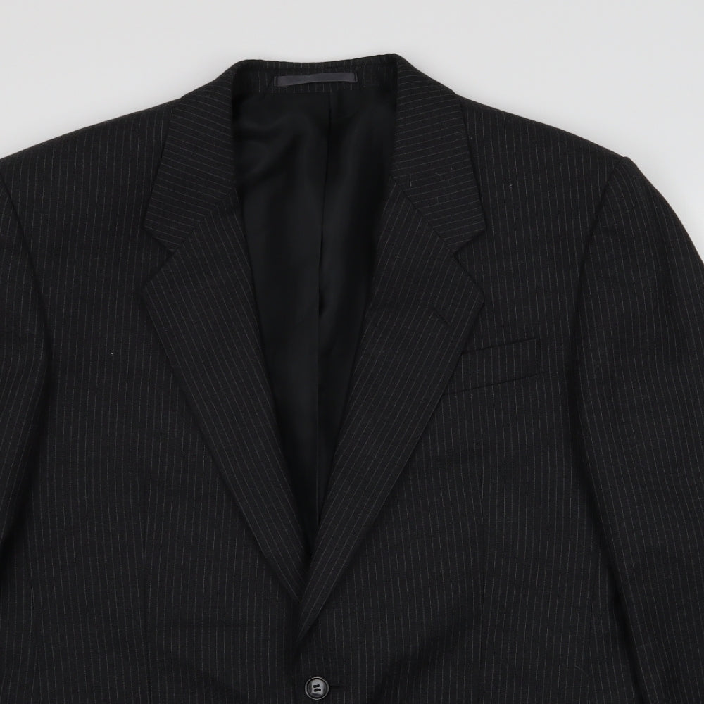 Canada Mens Grey Striped  Jacket Suit Jacket   - Pinstripe Jacket