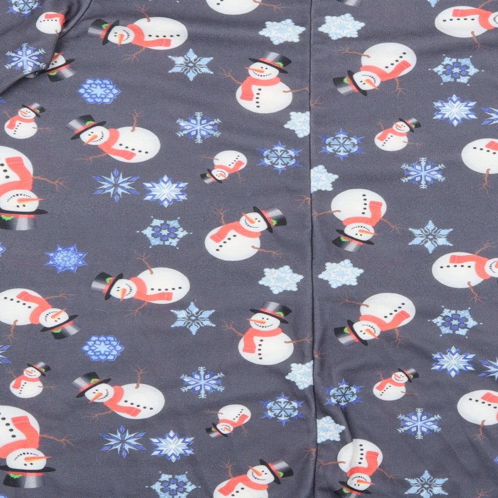 MissLook Womens Multicoloured    Dress Size XL  - Snowman Snowflake Print