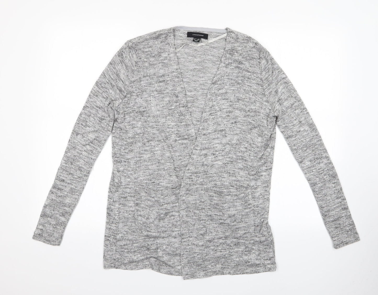 Atmosphere Womens Grey Herringbone  Wrap Jumper Size 6  - Wrap Style Cardigan