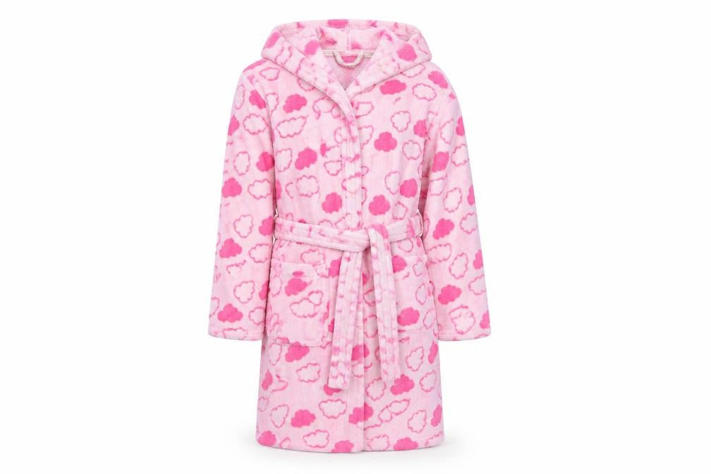 F&F Girls Pink    Robe Size 7-8 Years  - Cloud Print