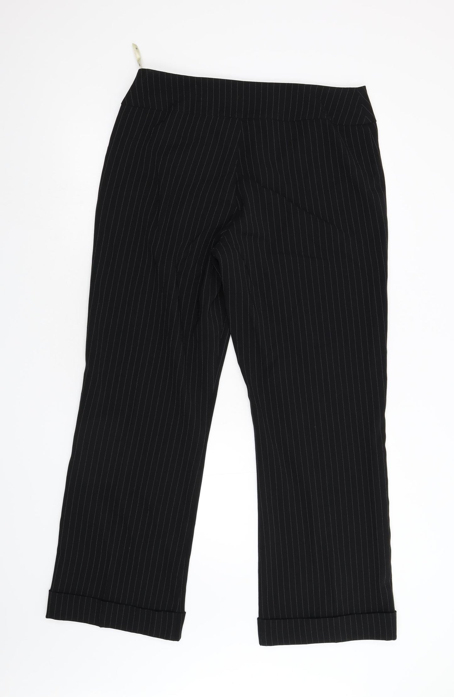 Dorothy Perkins Womens Black Striped  Trousers  Size 14 L29 in