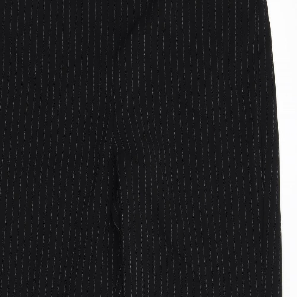 Dorothy Perkins Womens Black Striped  Trousers  Size 14 L29 in