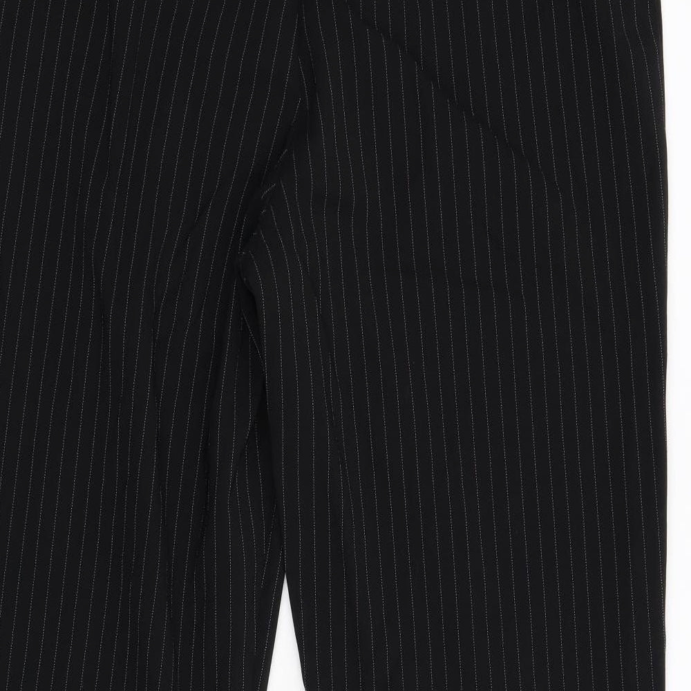 Dorothy Perkins Womens Black Striped  Trousers  Size 14 L29 in
