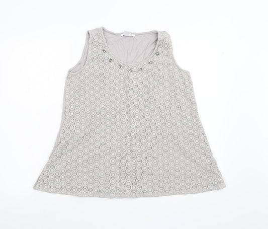 mamas & papas Womens Grey   Basic Tank Size 10