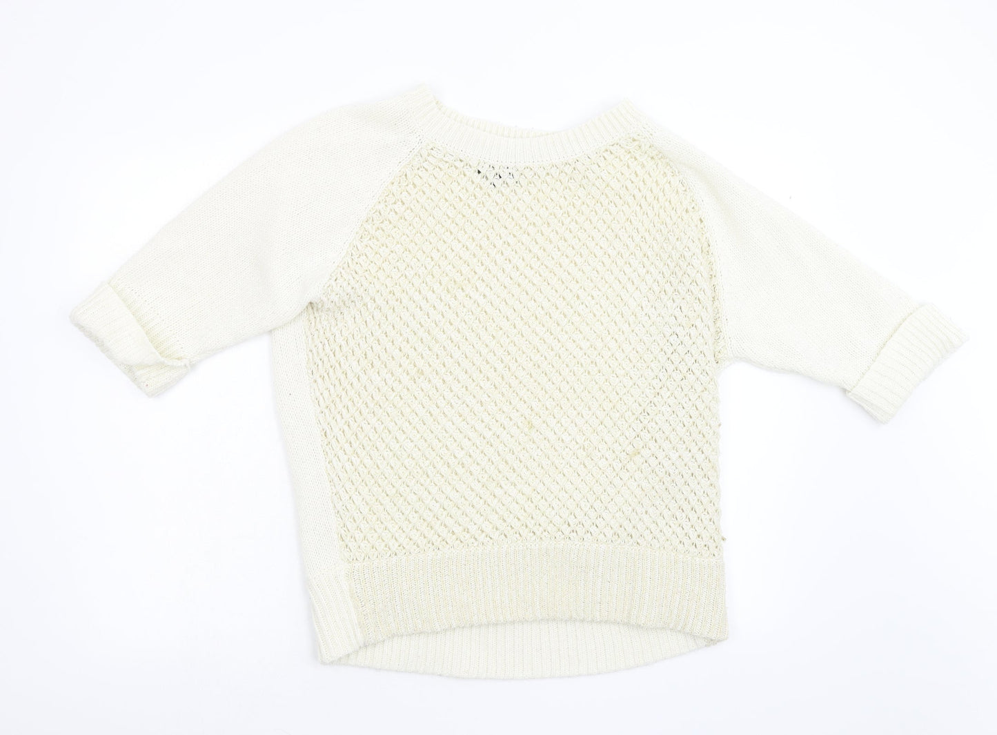 Soon Womens Ivory  Knit Pullover Jumper Size 16