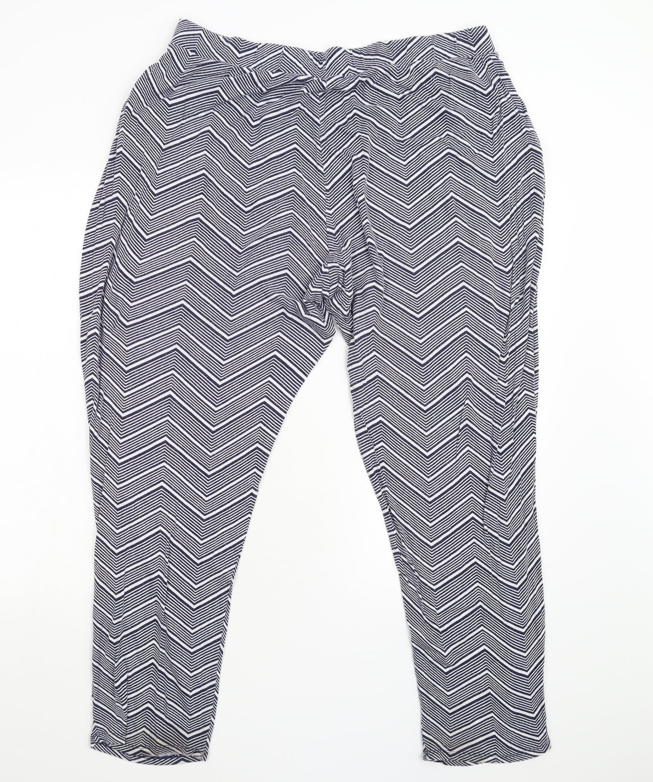 Intuition Womens Blue Geometric  Trousers  Size 20 L28 in