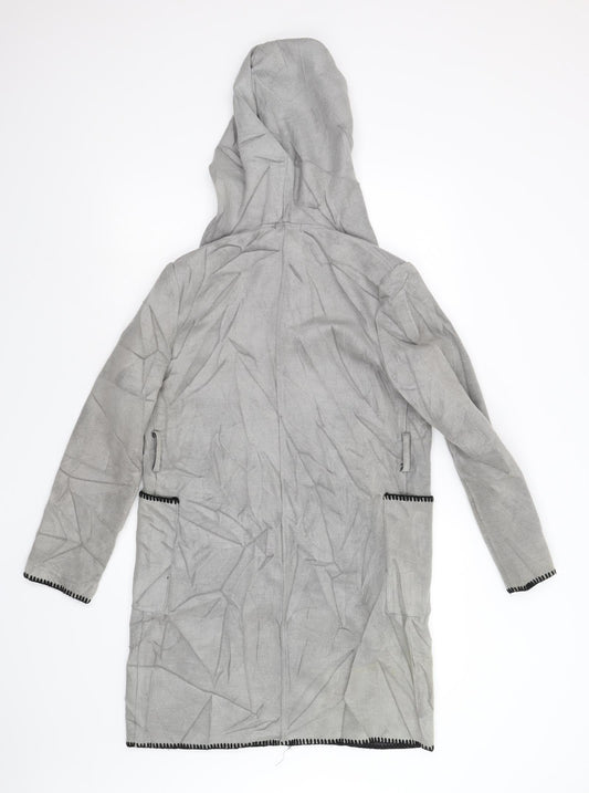 Boohoo Womens Grey   Overcoat Coat Size 10