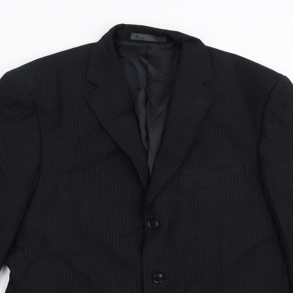 BHS Mens Black   Jacket Suit Jacket Size 40