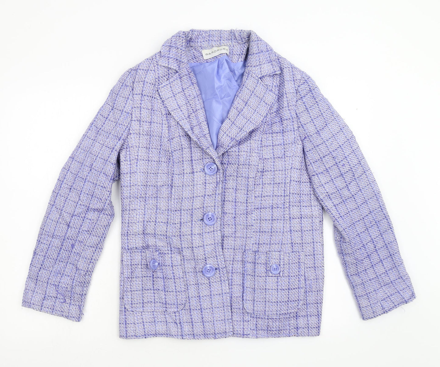 Wardrobe Womens Blue Check  Jacket Suit Jacket Size 12