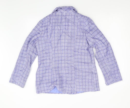 Wardrobe Womens Blue Check  Jacket Suit Jacket Size 12