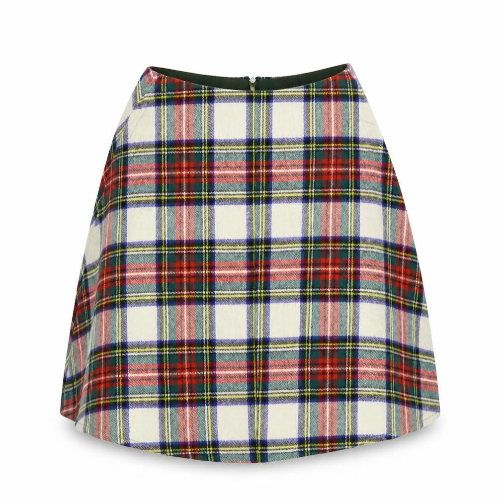 Laird Portch Girls Multicoloured Check  A-Line Skirt Size 12 Years