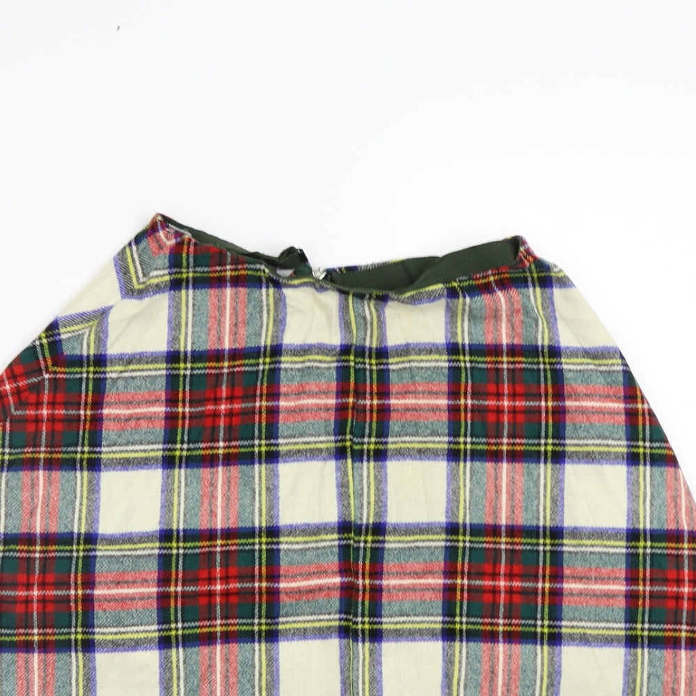 Laird Portch Girls Multicoloured Check  A-Line Skirt Size 12 Years