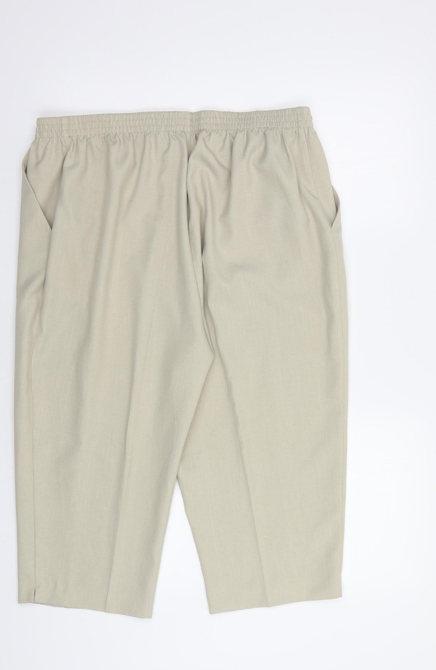 Canda Womens Beige   Cropped Trousers Size 20 L23 in