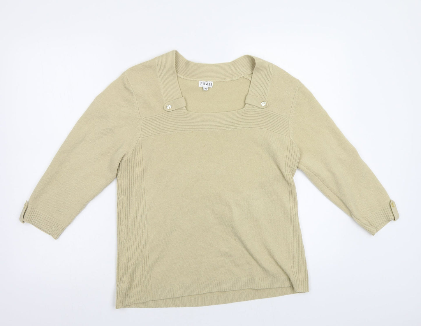 Filati Womens Beige   Pullover Jumper Size XL