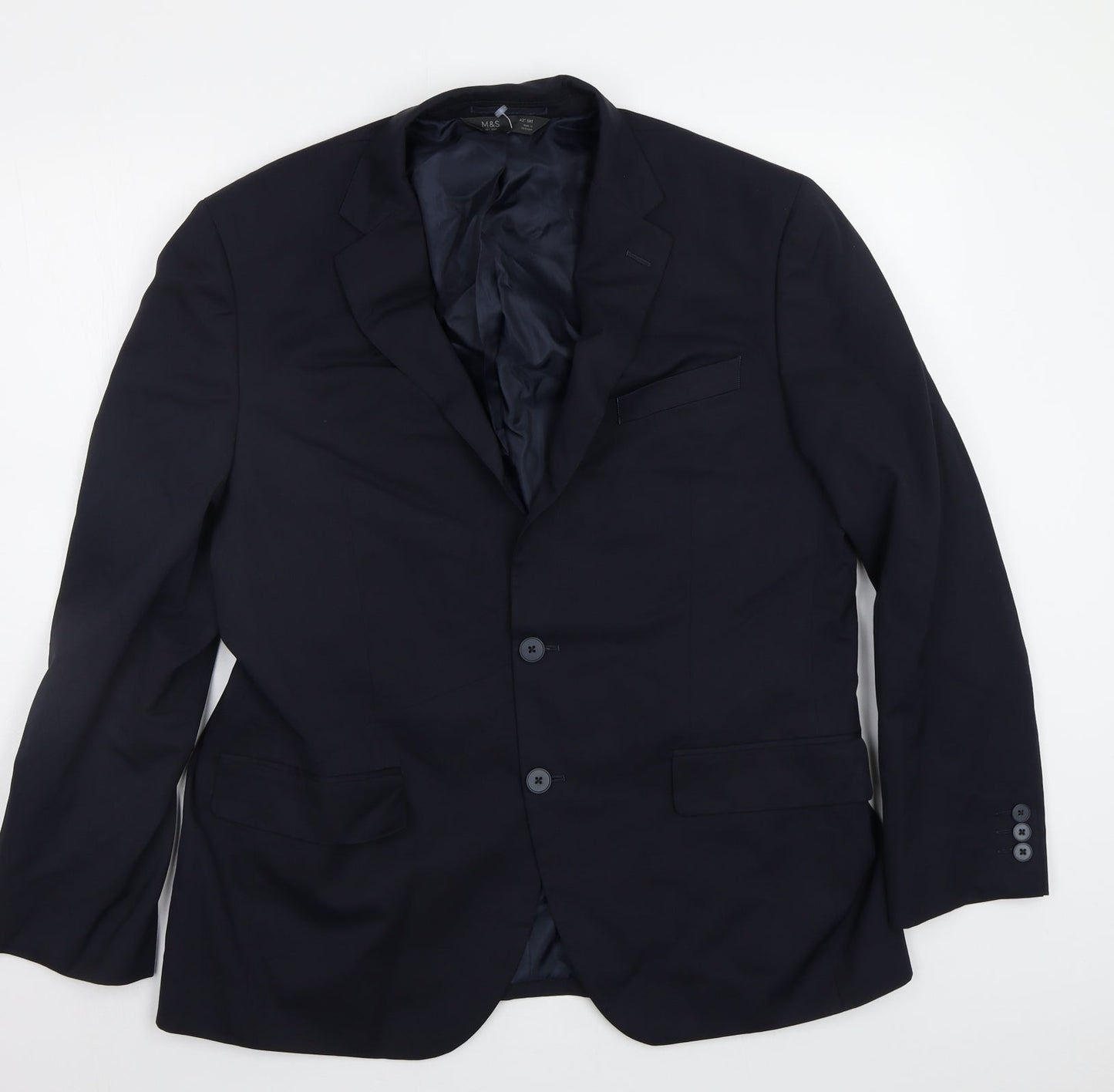 M&S Mens Blue   Jacket Blazer Size 42
