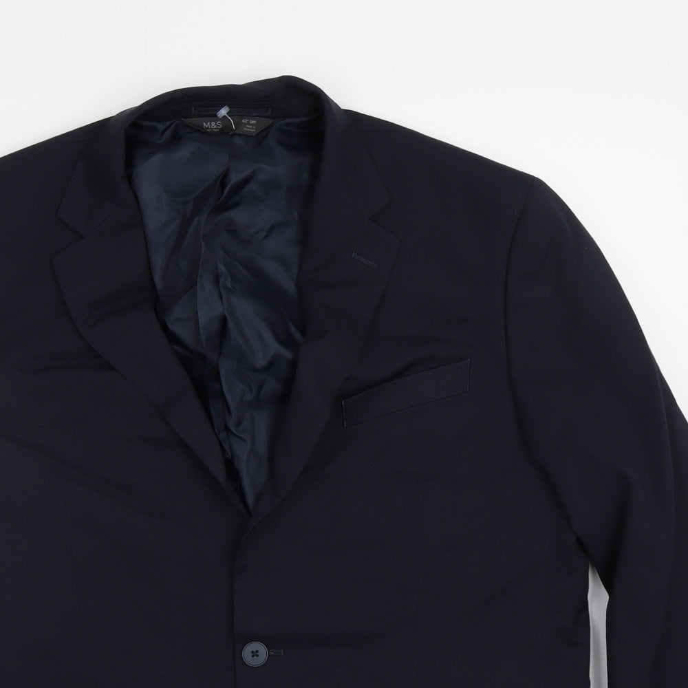 M&S Mens Blue   Jacket Blazer Size 42