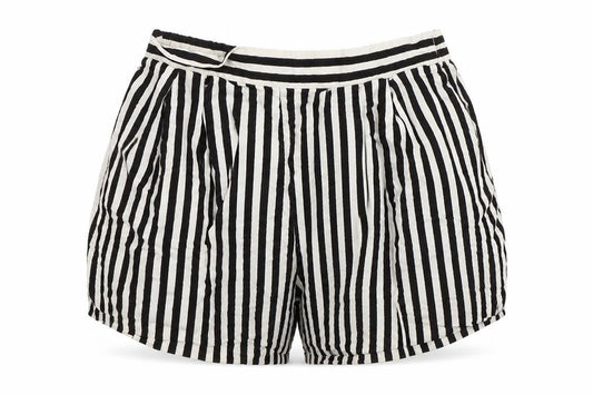 H&M Womens Black Striped  Culotte Shorts Size 6