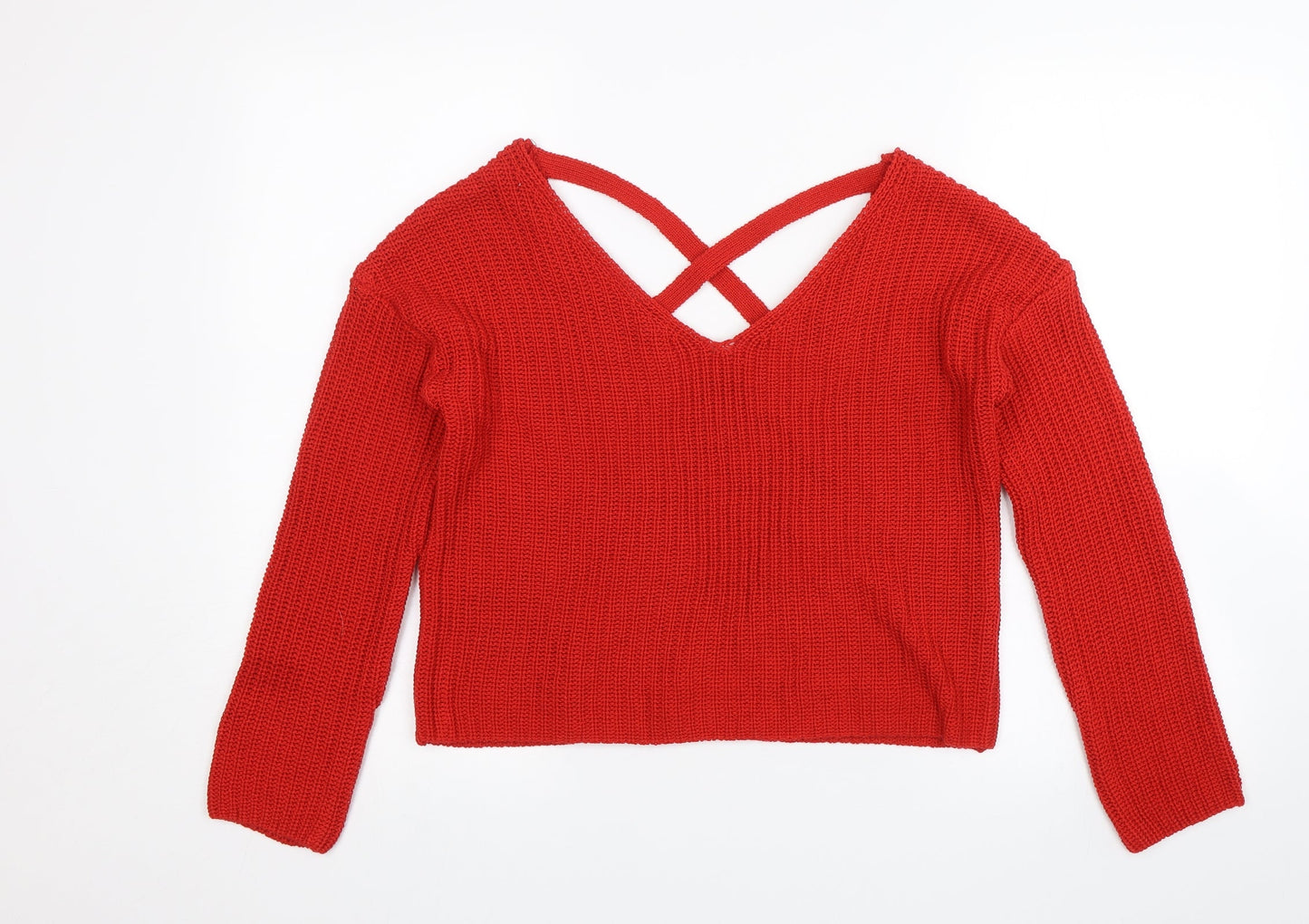 Divided Womens Red   Pullover Jumper Size XS