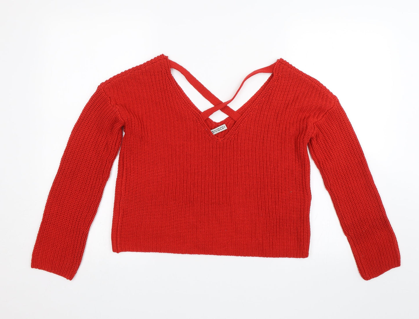 Divided Womens Red   Pullover Jumper Size XS