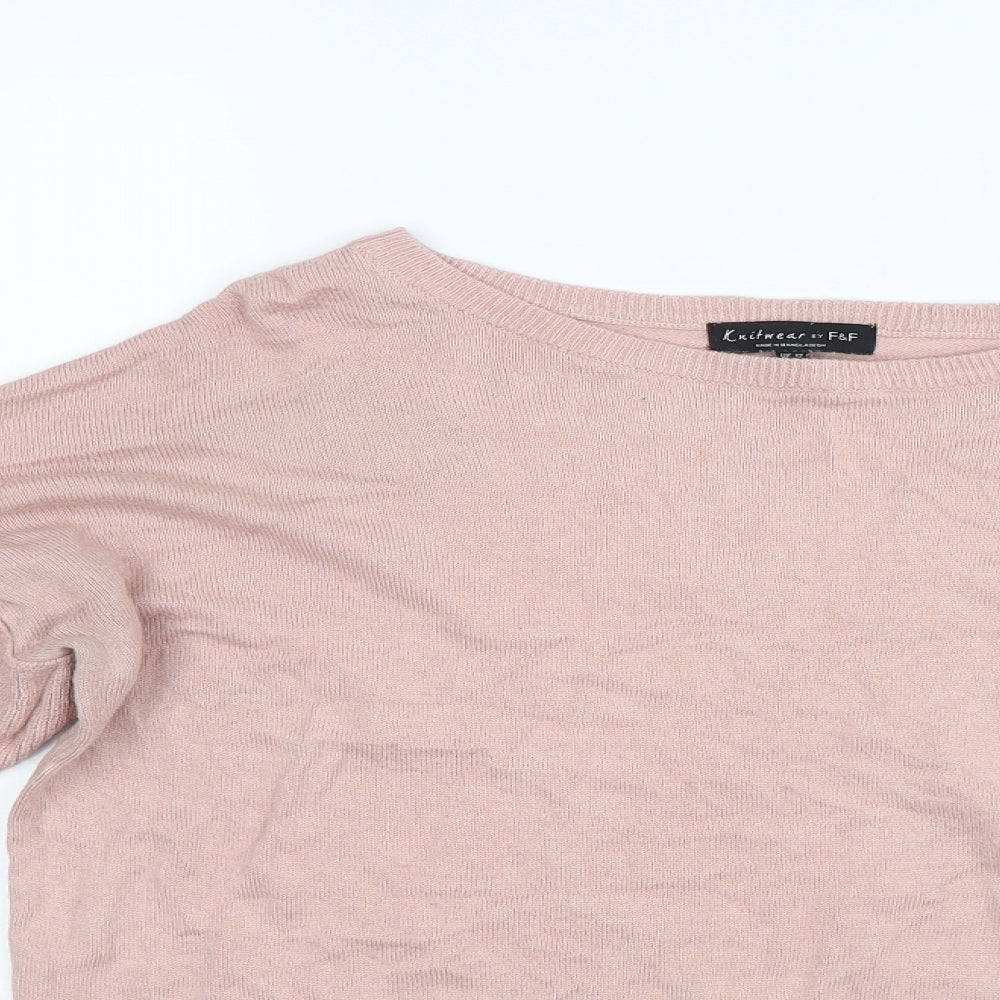 F&F Womens Pink   Pullover Jumper Size 12