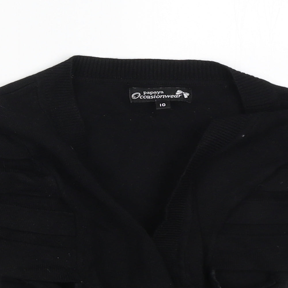 Papaya Womens Black   Cardigan Jumper Size 10
