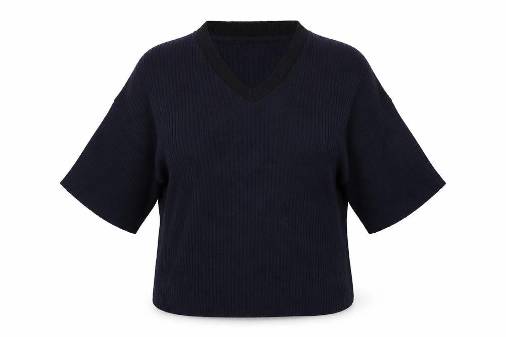 Front view of Red Herring women’s blue jumper, size UK 14