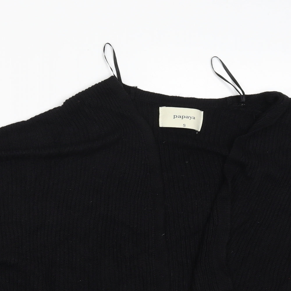 Papaya Womens Black   Cardigan Jumper Size S