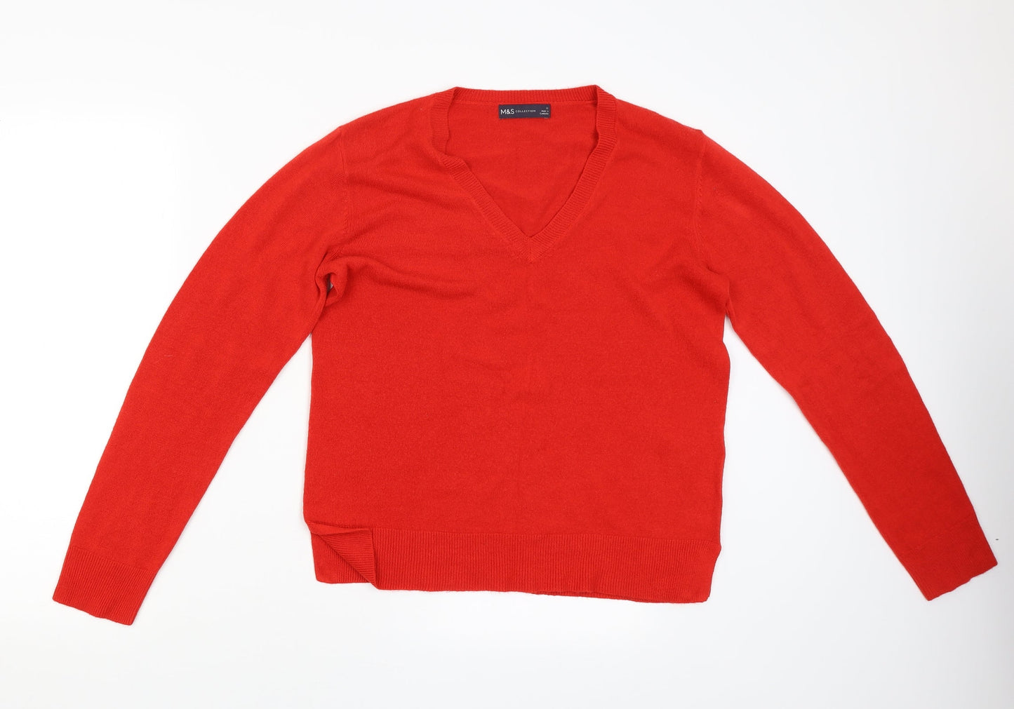 M&S Womens Red   Pullover Jumper Size 12
