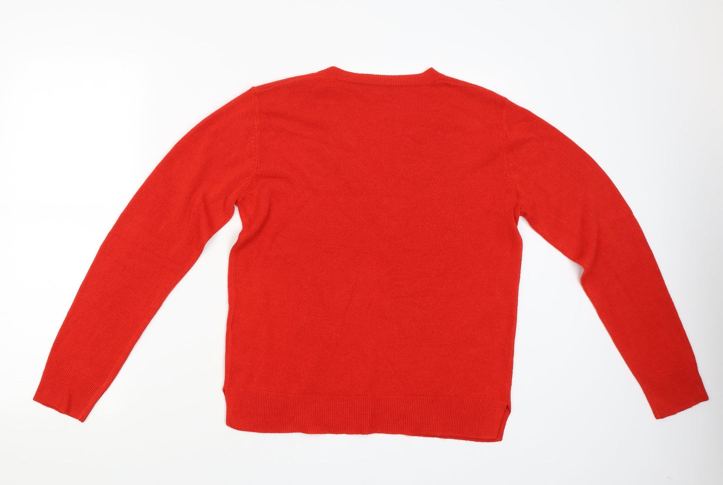 M&S Womens Red   Pullover Jumper Size 12