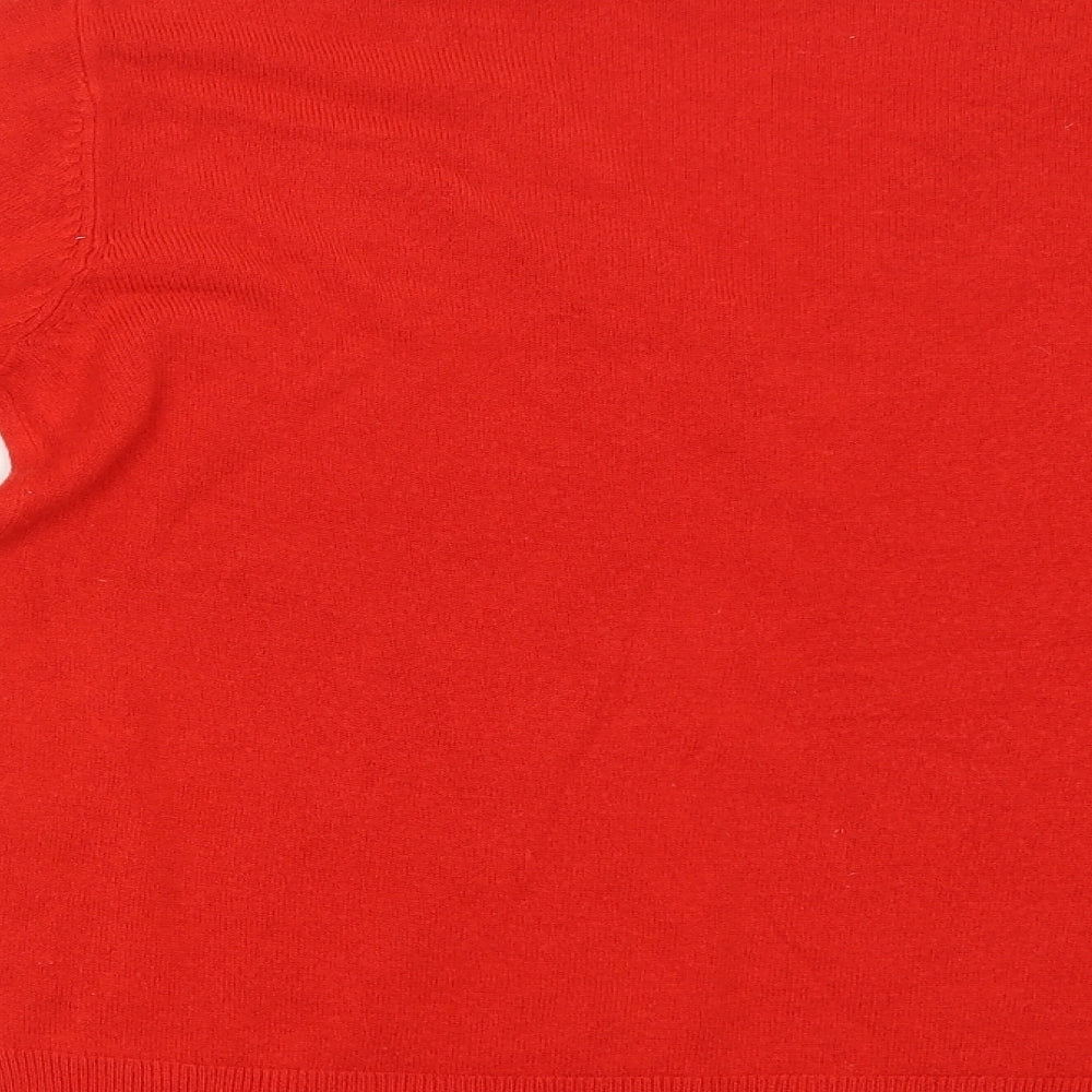 M&S Womens Red   Pullover Jumper Size 12