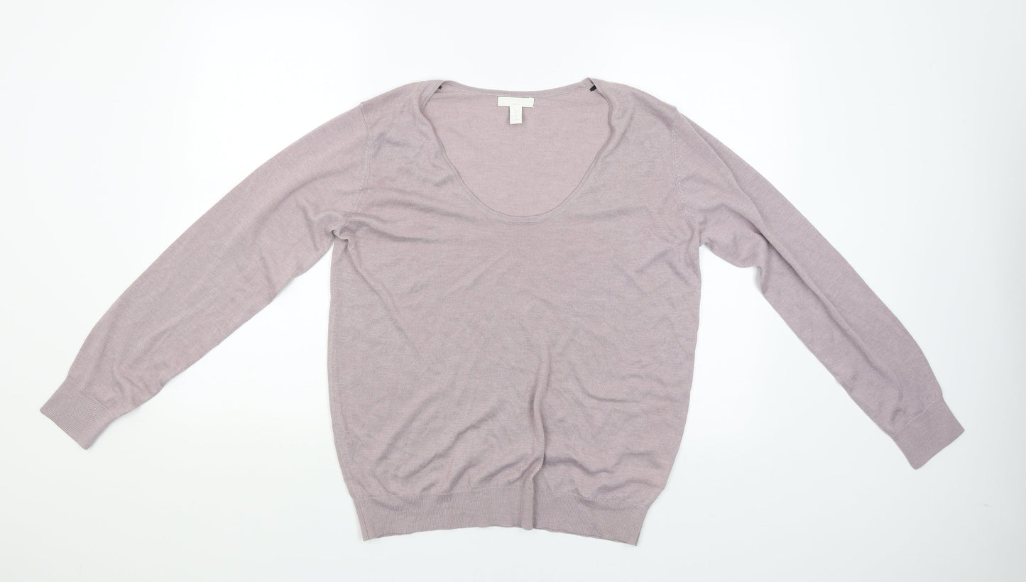 H&M Womens Pink   Pullover Jumper Size M